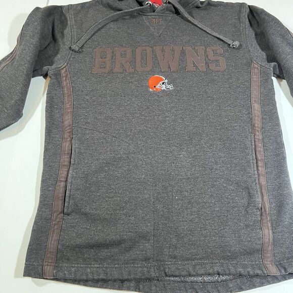 Cleveland Browns NFL Football Fleece Lined Pullover Hoodie Sweatshirt Men's Smal - Picture 4 of 9